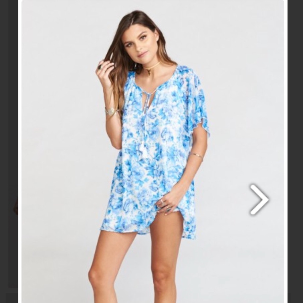 Show Me Your Mumu Blue floral sundress size medium